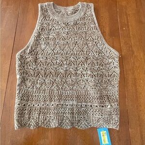 🆕👙🏝️‎ NWT Cupshe Crochet Top BROWN M
